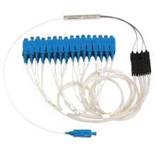 PLC fiber optic splitter with steel tube type,1x8 optic splitter mini box